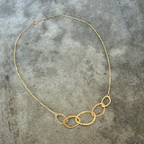 multi interlocking rough cut necklace