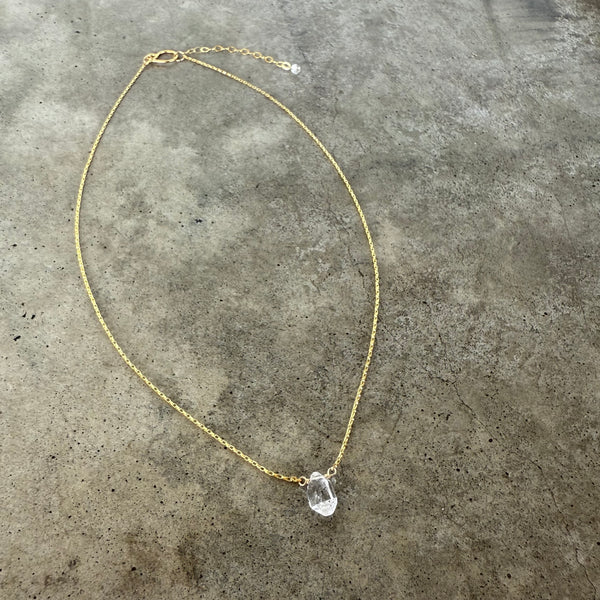 single herkimer diamond necklace