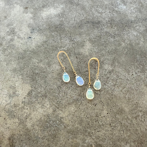 double welo opal drop earrings-vermeil