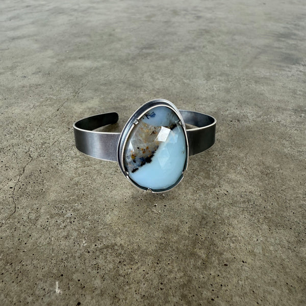 freeform peruvian opal cuff bracelet