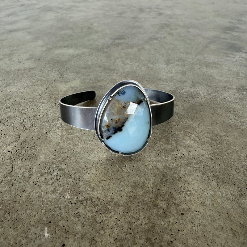 freeform peruvian opal cuff bracelet