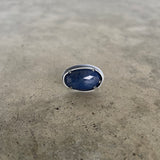 oval sapphire rosecut ring