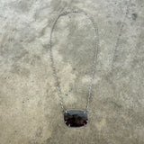 faceted garnet necklace