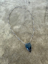 large labradorite heart necklace