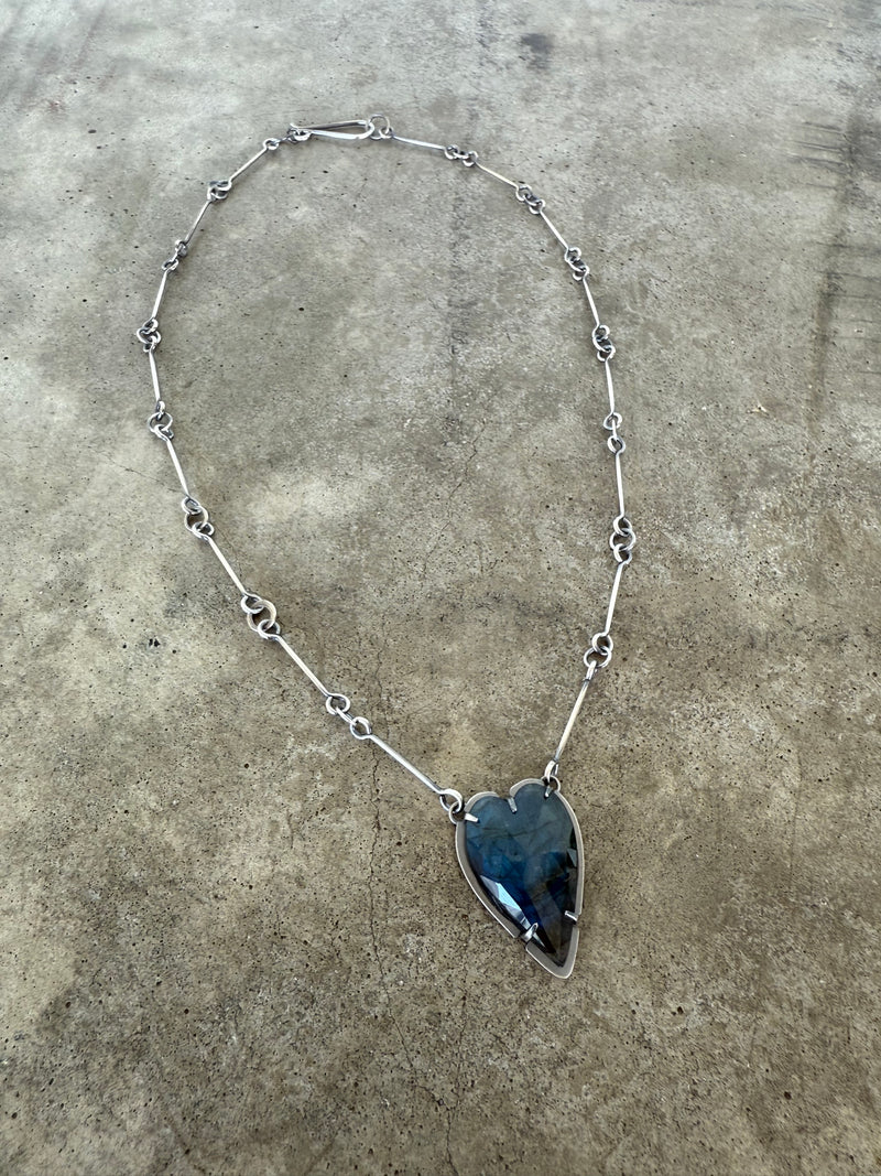 large labradorite heart necklace