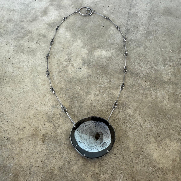 large enamel freeform necklace