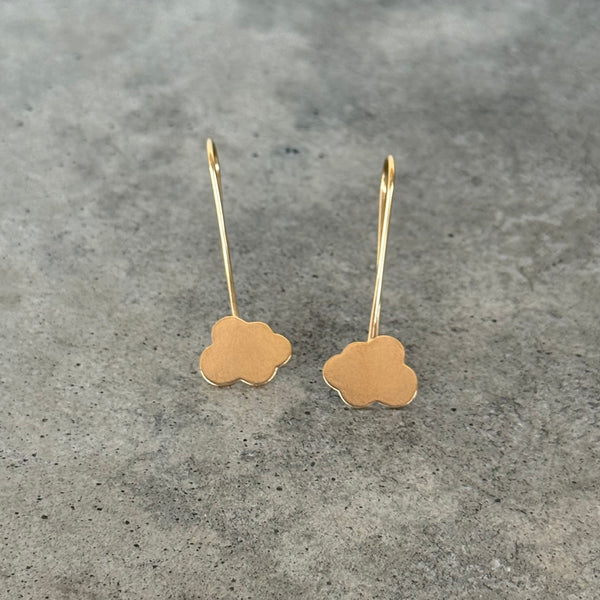 itty bitty cloud drop earrings