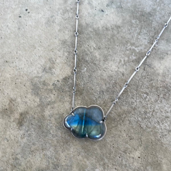 blue labradorite cloud necklace