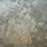multi interlocking rough cut necklace