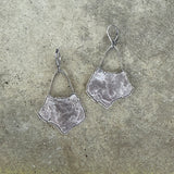 heart lepidolite earrings