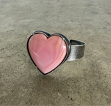 conch pink heart cuff bracelet
