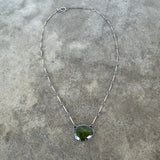 vesuvianite freeform necklace