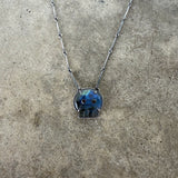 labradorite skull necklace