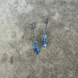 kyanite long bar post earrings