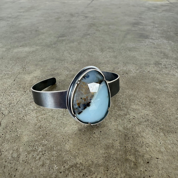 freeform peruvian opal cuff bracelet