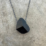 black tourmaline single stone necklace - Lisa Crowder Studio