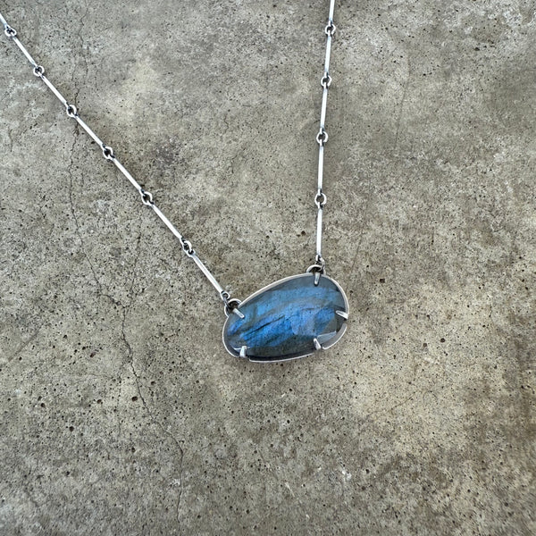 labradorite freeform necklace