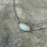welo opal single stone necklace