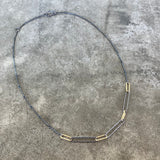 long short textured layering necklace