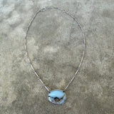 peruvian opal freeform necklace