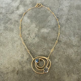 small constellation necklace with labradorite