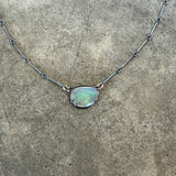 welo opal freeform 2 tone necklace - Lisa Crowder Studio