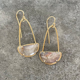 sapphire arc earrings
