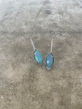 aqua chalcedony marquise earrings