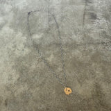 tiny vermeil skull necklace