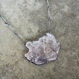 lepidolite freeform necklace