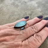 aquamarine rib ring - Lisa Crowder Studio