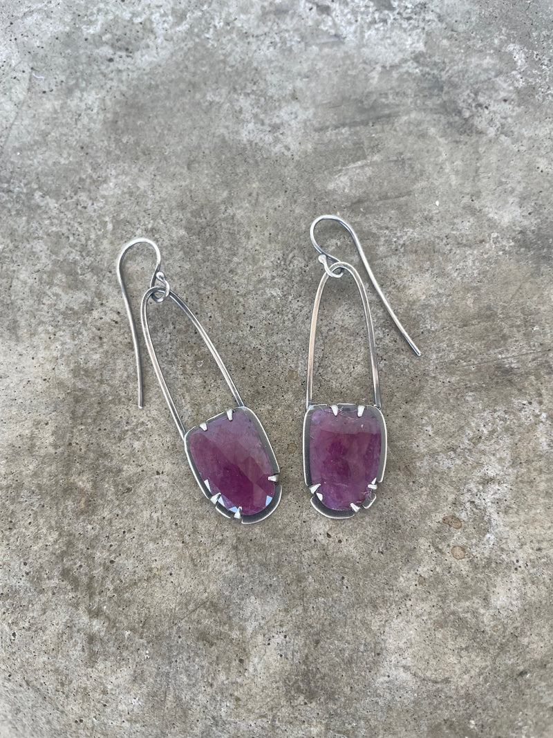 ruby arc earrings