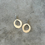 small thin rough cut rolled earrings