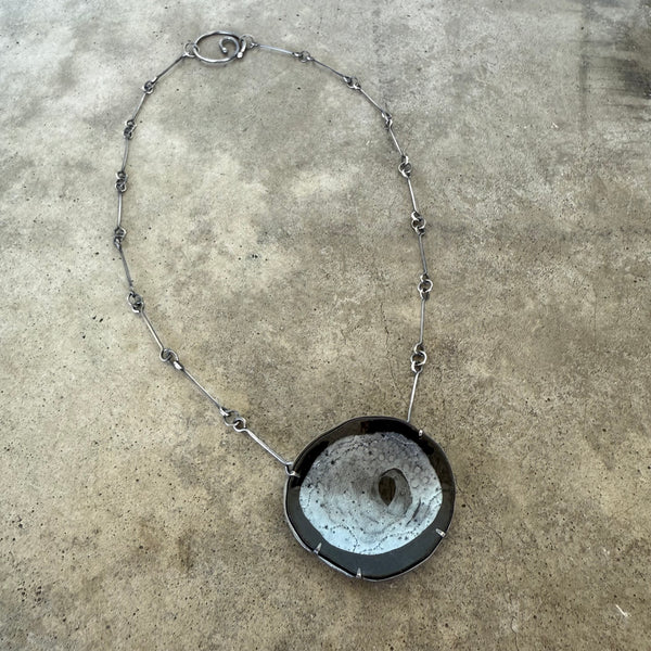 large enamel freeform necklace