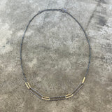 long short textured layering necklace