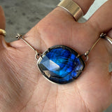 labradorite marquise necklace - Lisa Crowder Studio