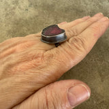 tourmaline heart slice ring