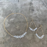 herkimer diamond cluster necklace
