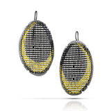 enamel mesh half moon earrings - Lisa Crowder Studio