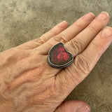 tourmaline heart slice ring