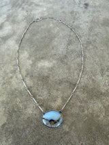 peruvian opal freeform necklace
