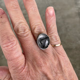 tourmalinated quartz ring