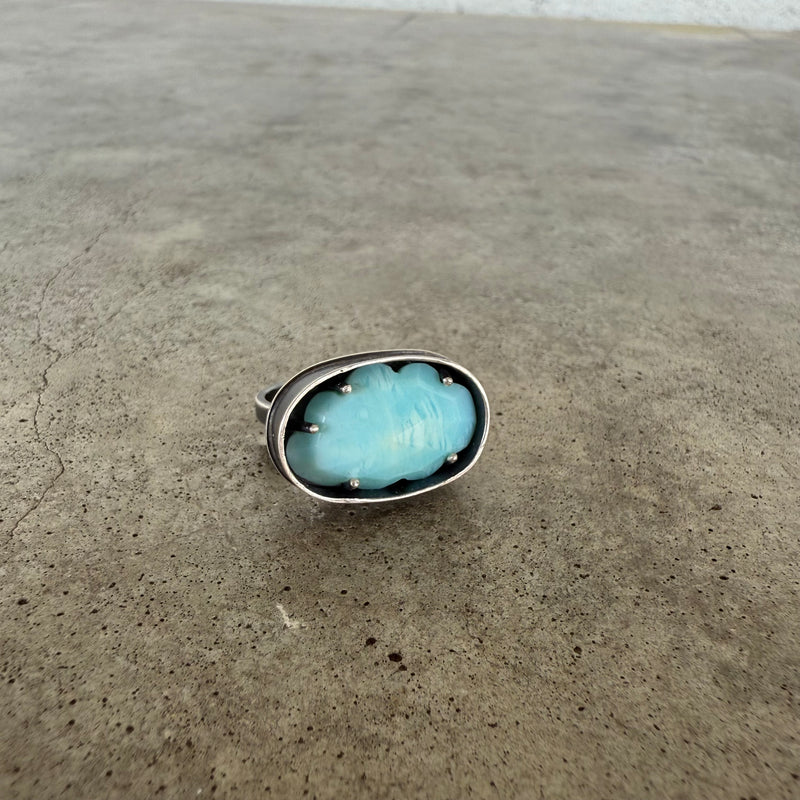 peruvian opal cloud ring