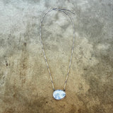 rainbow moonstone freeform necklace