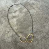 offset double rough cut necklace - Lisa Crowder Studio