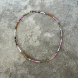 faceted tourmaline cube necklace