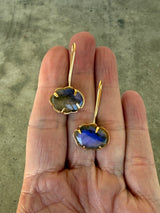 labradorite cloud earrings-vermeil - Lisa Crowder Studio