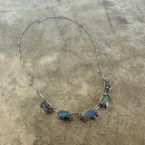 5 piece marquise labradorite necklace