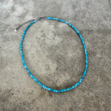 faceted apatite cube necklace