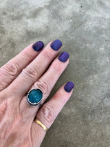 apatite doublet ring - Lisa Crowder Studio